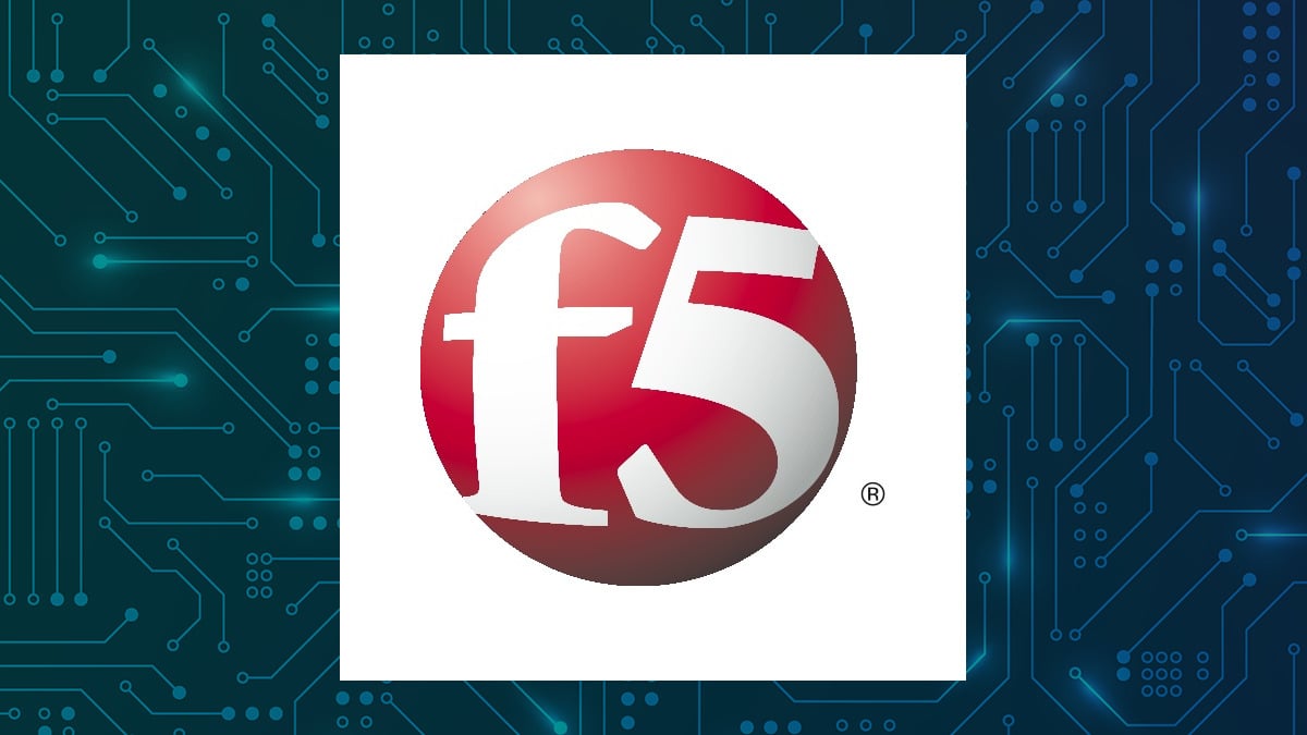 F5 logo with Computer and Technology background