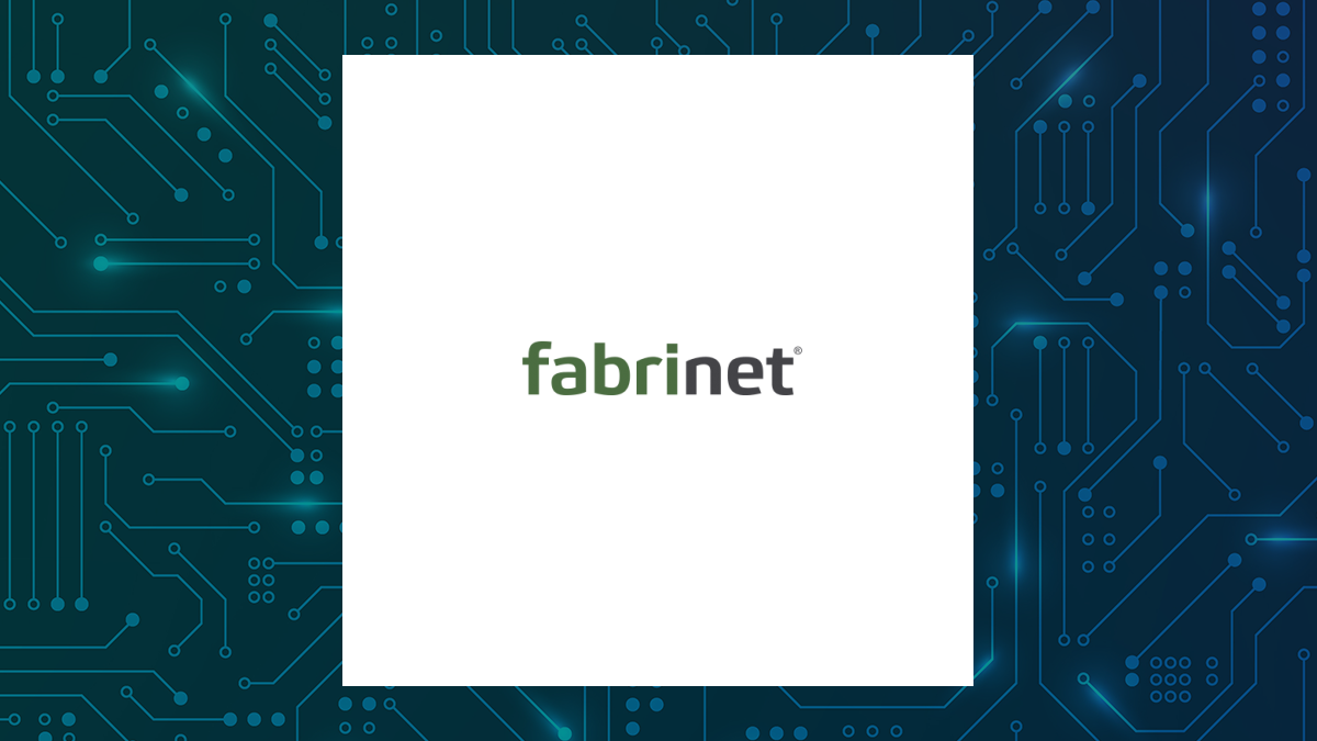 Fabrinet logo with Computer and Technology background