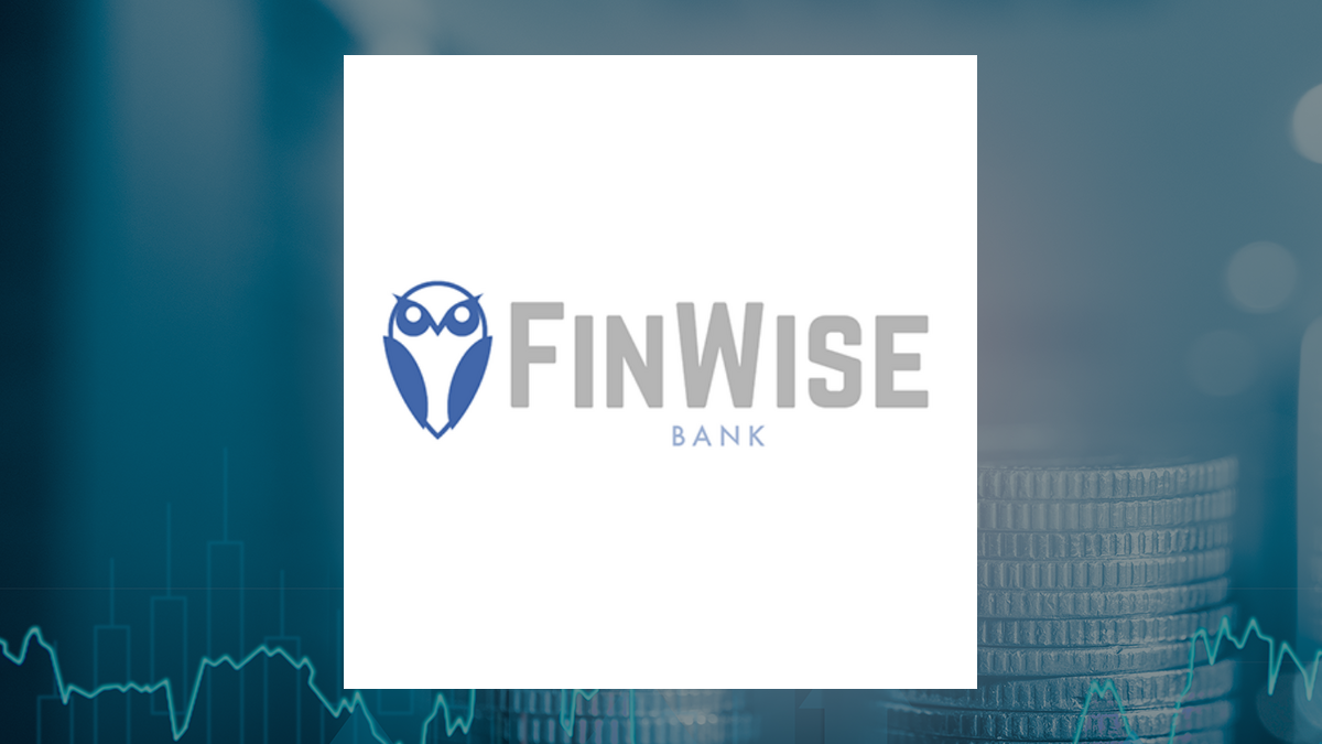 FinWise Bancorp logo with Finance background