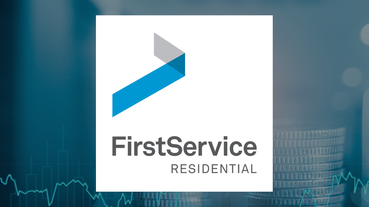FirstService logo with Real Estate background