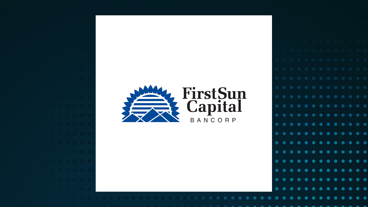 Firstsun Capital Bancorp logo with Financial Services background