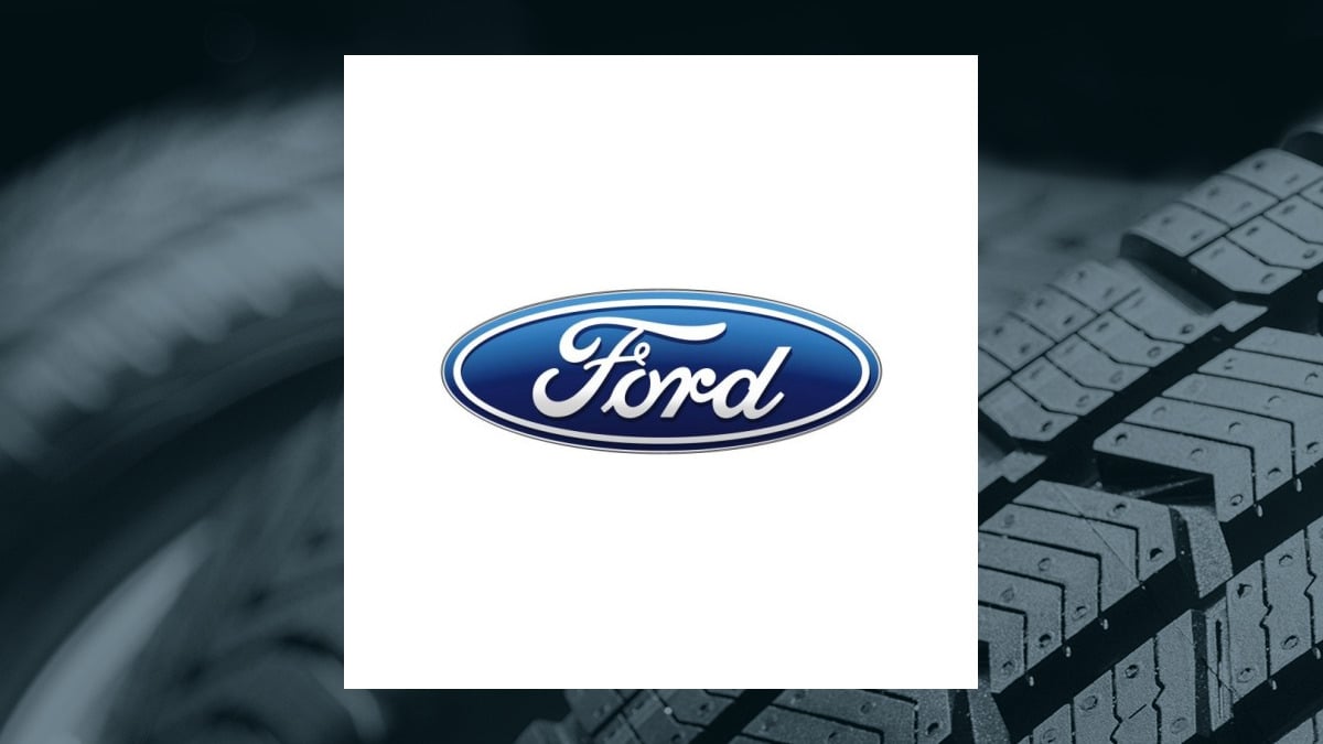 Ford Motor logo with Auto/Tires/Trucks background