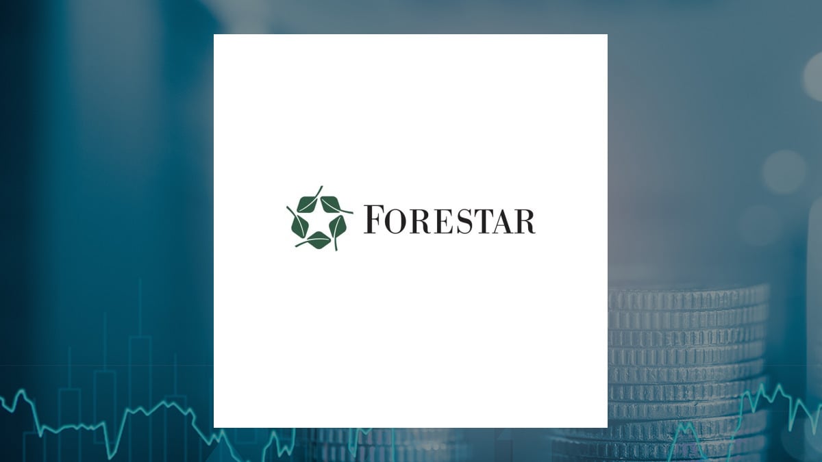 Forestar Group logo with Finance background