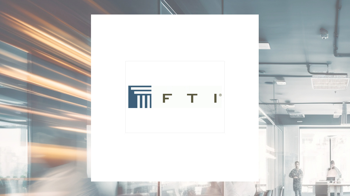 FTI Consulting logo with Business Services background