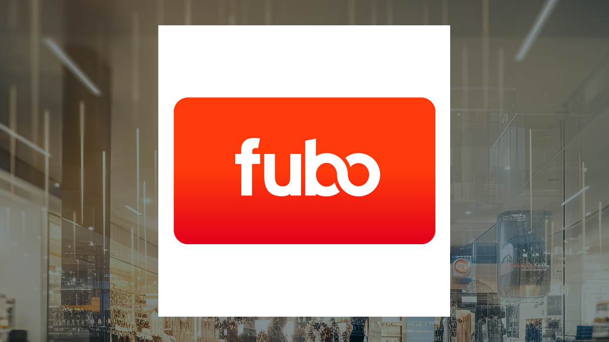 fuboTV logo with Consumer Discretionary background