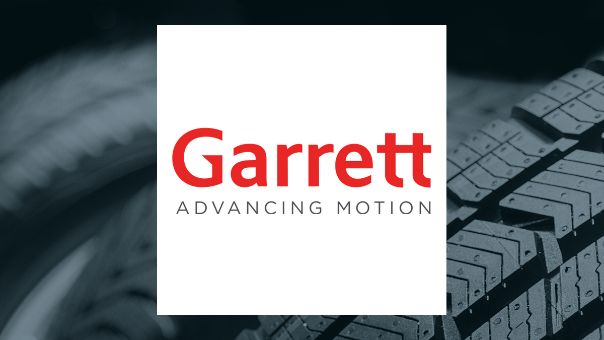 Garrett Motion logo with Auto/Tires/Trucks background