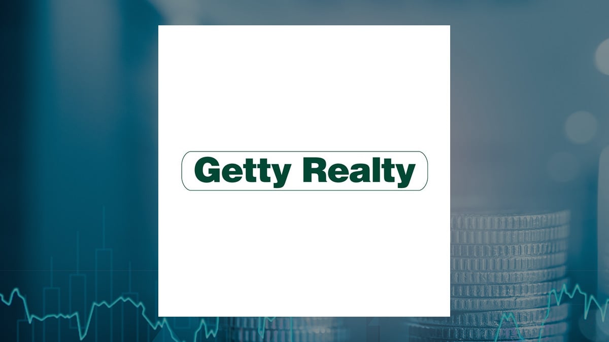 Getty Realty logo with Finance background