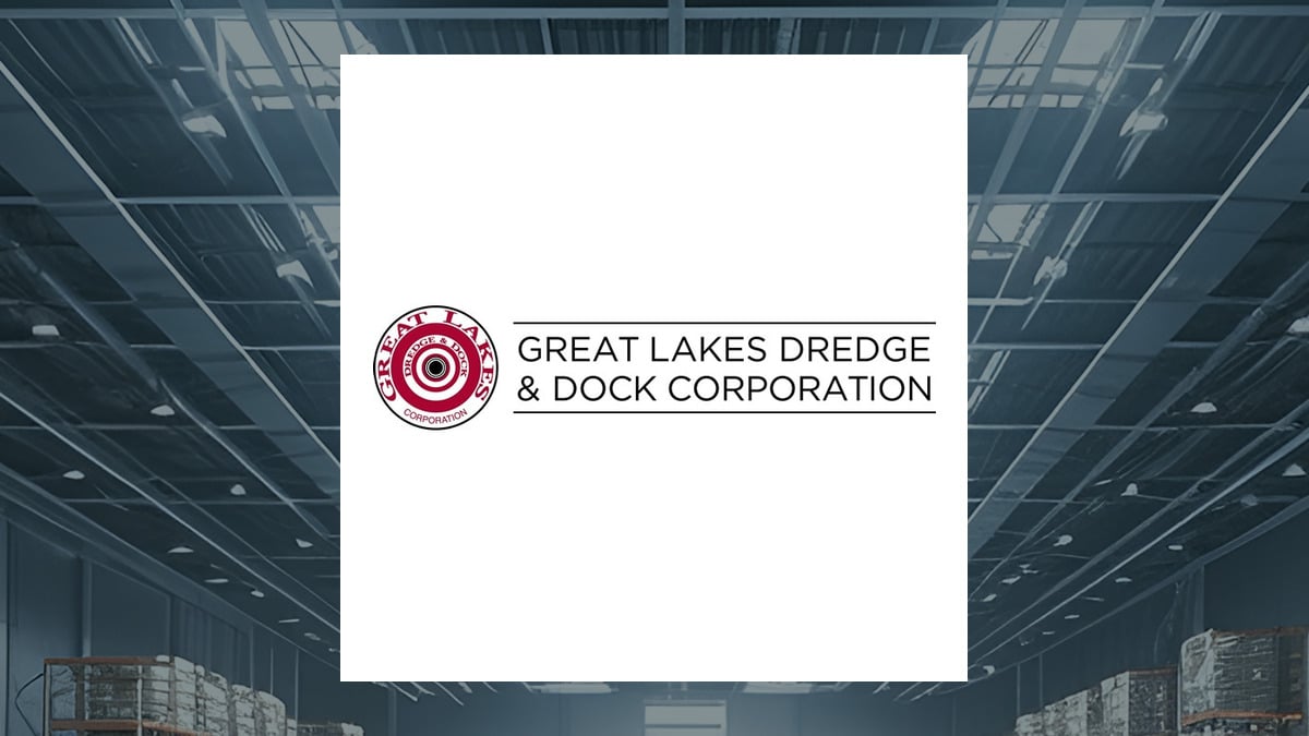 Great Lakes Dredge & Dock logo with Construction background