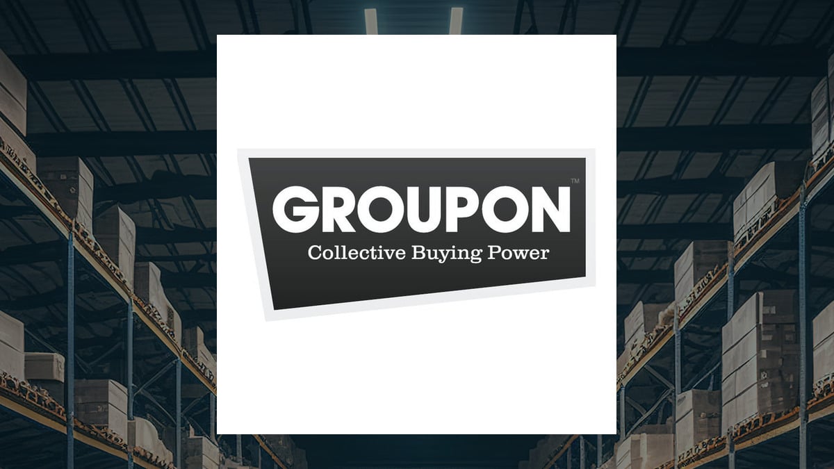 Groupon logo with Retail/Wholesale background
