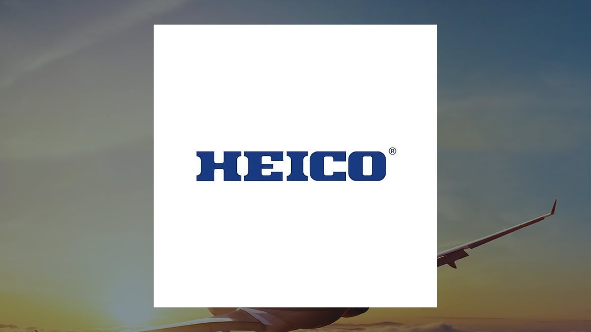 HEICO logo with Aerospace background