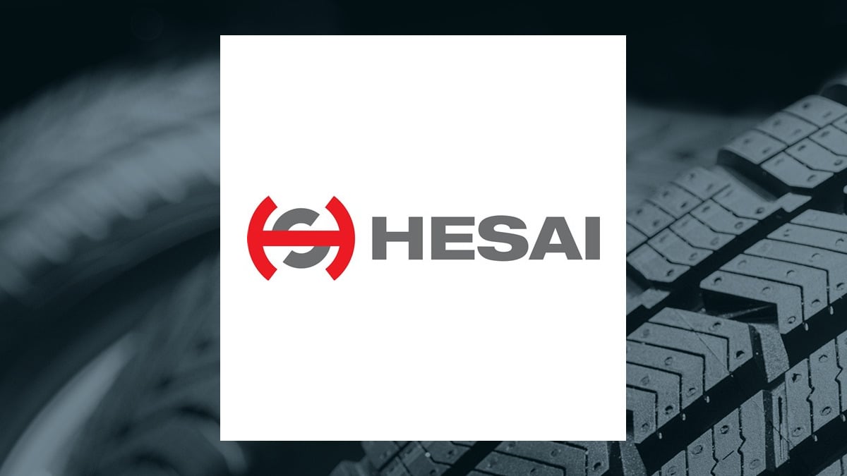 Hesai Group logo with Auto/Tires/Trucks background