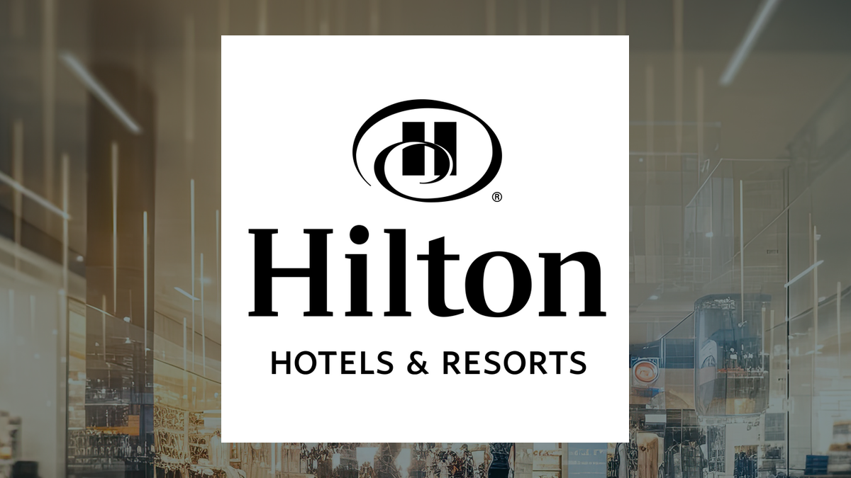 Hilton Worldwide logo with Consumer Discretionary background