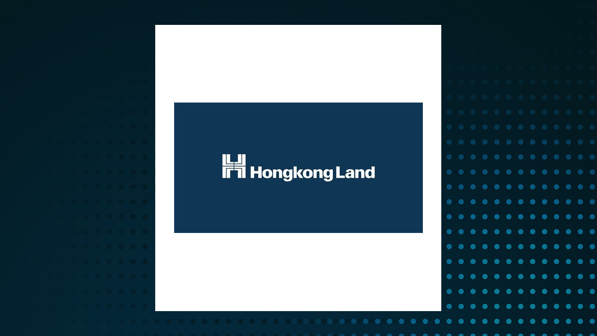 Hongkong Land logo with Real Estate background