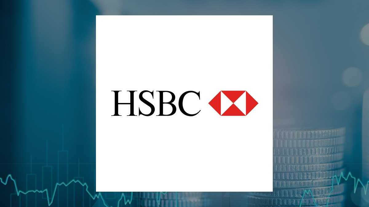 HSBC logo with Finance background