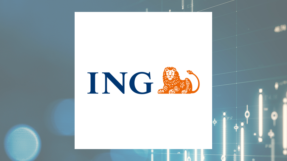 ING Groep logo with Finance background
