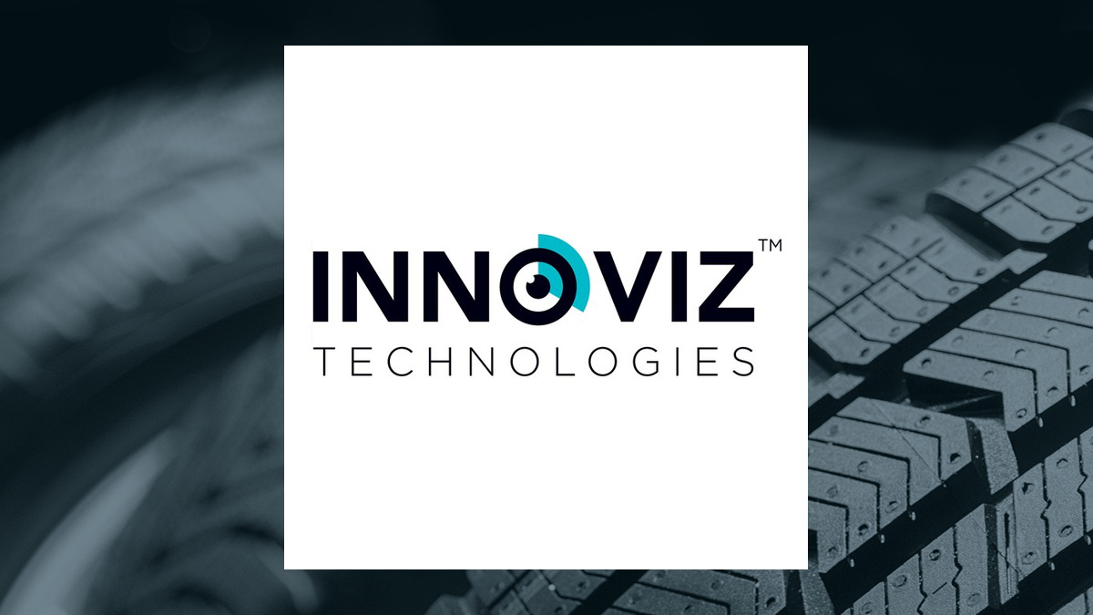 Innoviz Technologies logo with Auto/Tires/Trucks background
