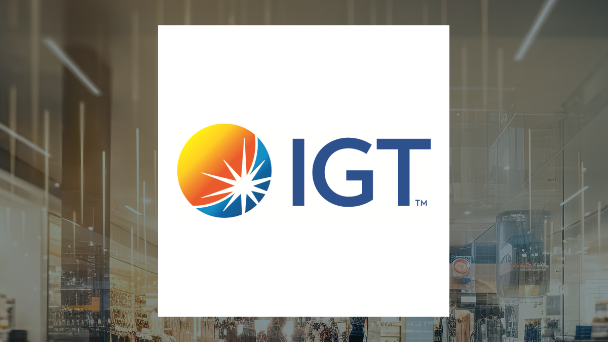 International Game Technology logo with Consumer Discretionary background