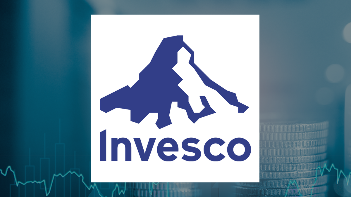 Invesco QQQ logo with Finance background