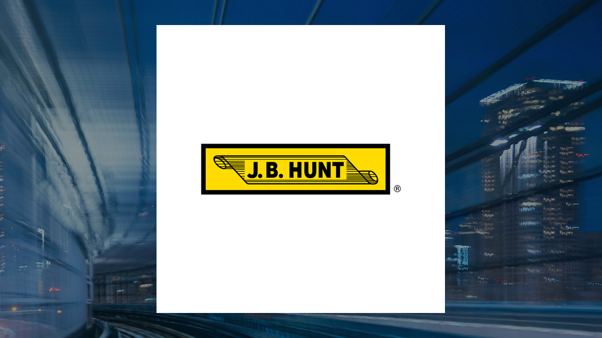 J.B. Hunt Transport Services logo with Transportation background