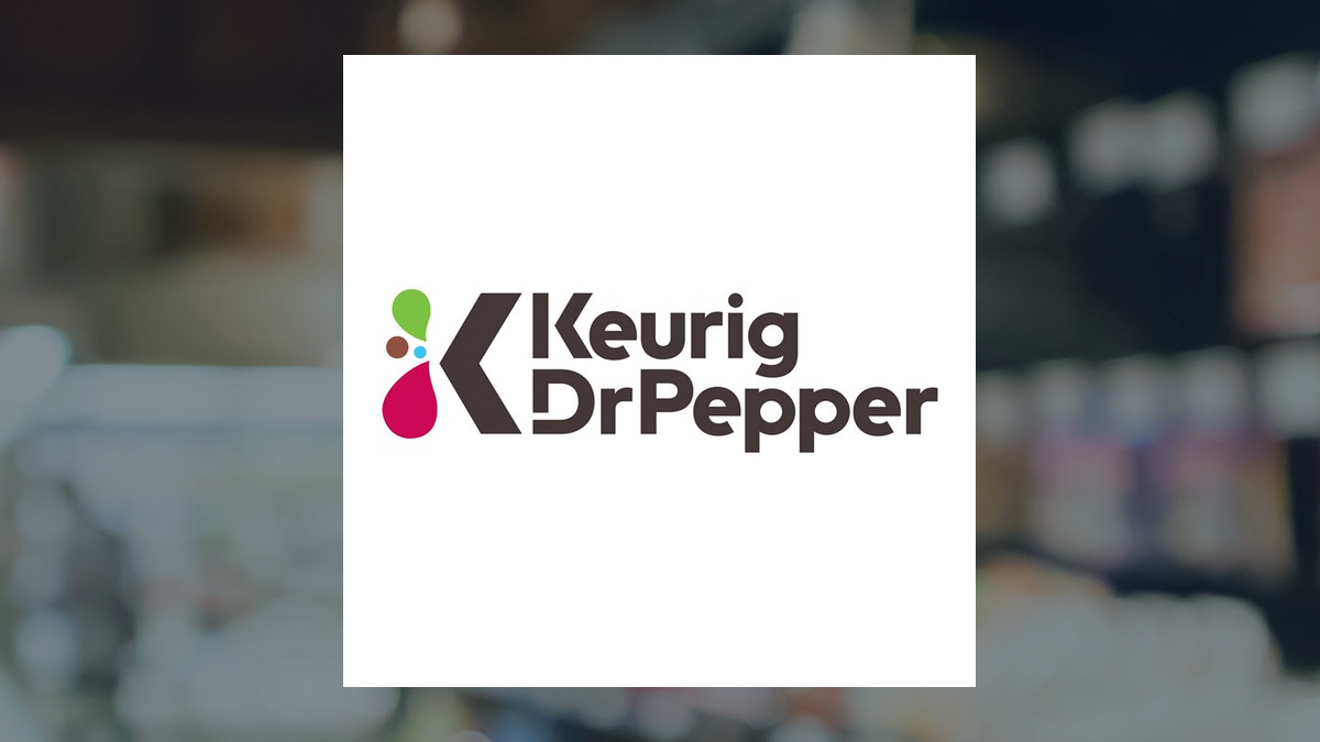 Keurig Dr Pepper logo with Consumer Staples background