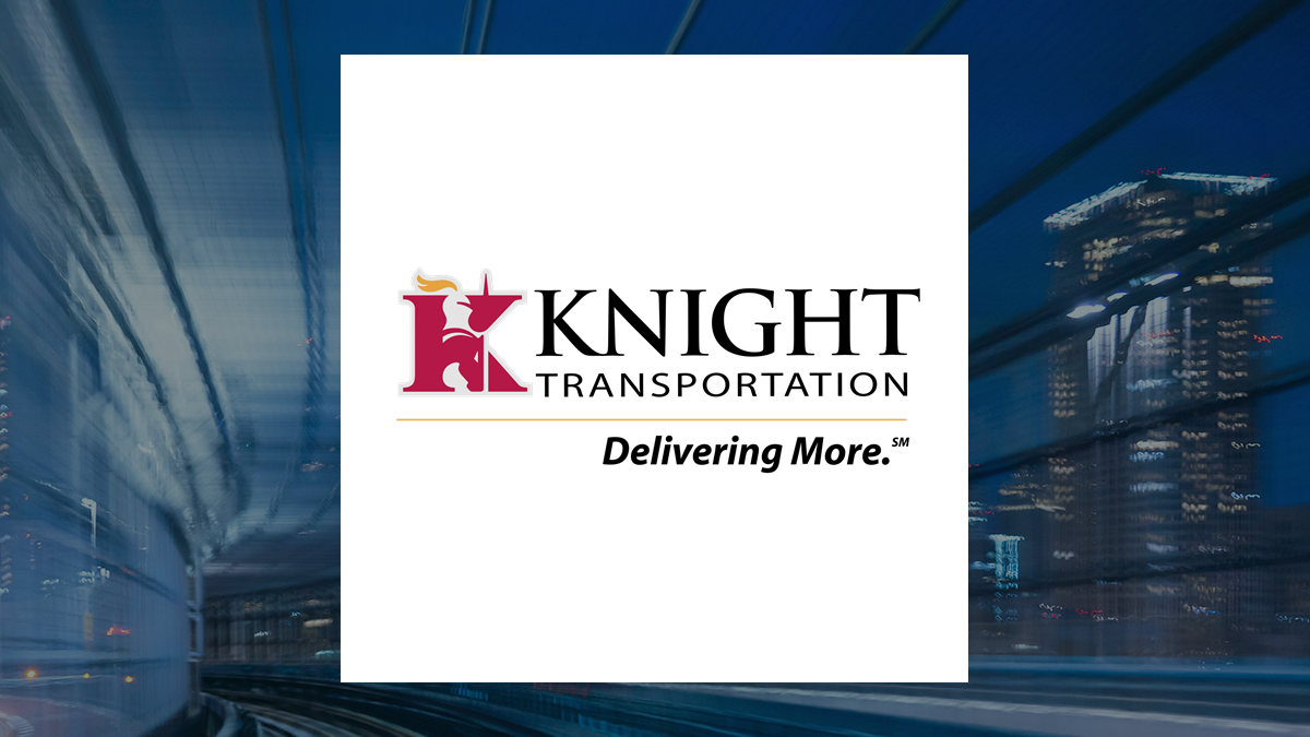 Knight-Swift Transportation logo with Transportation background