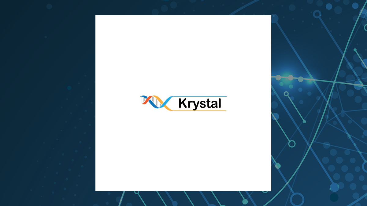 Krystal Biotech logo with Medical background