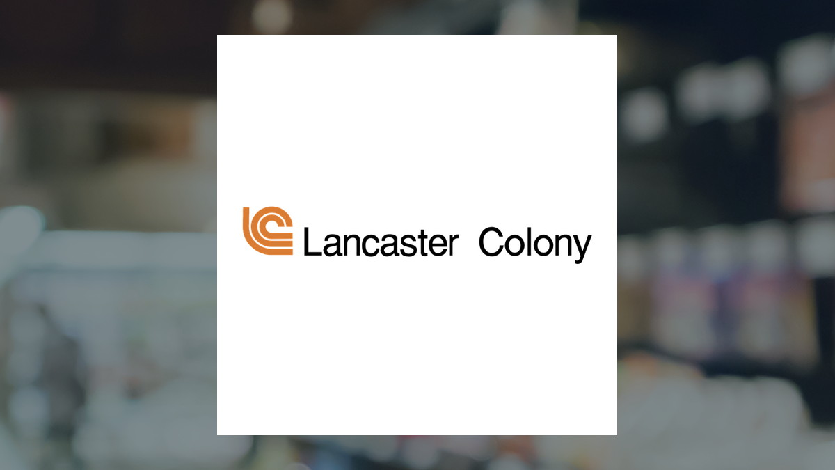 Lancaster Colony logo with Consumer Staples background