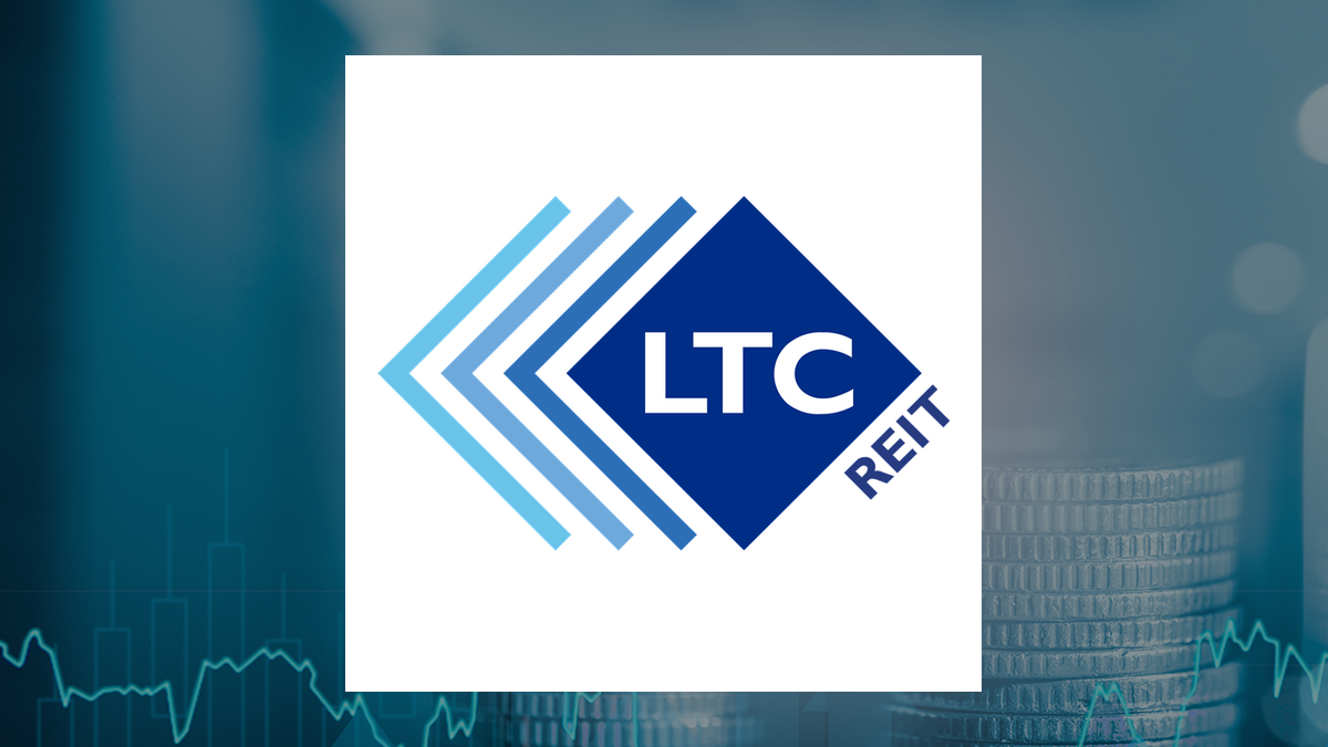 LTC Properties logo with Finance background