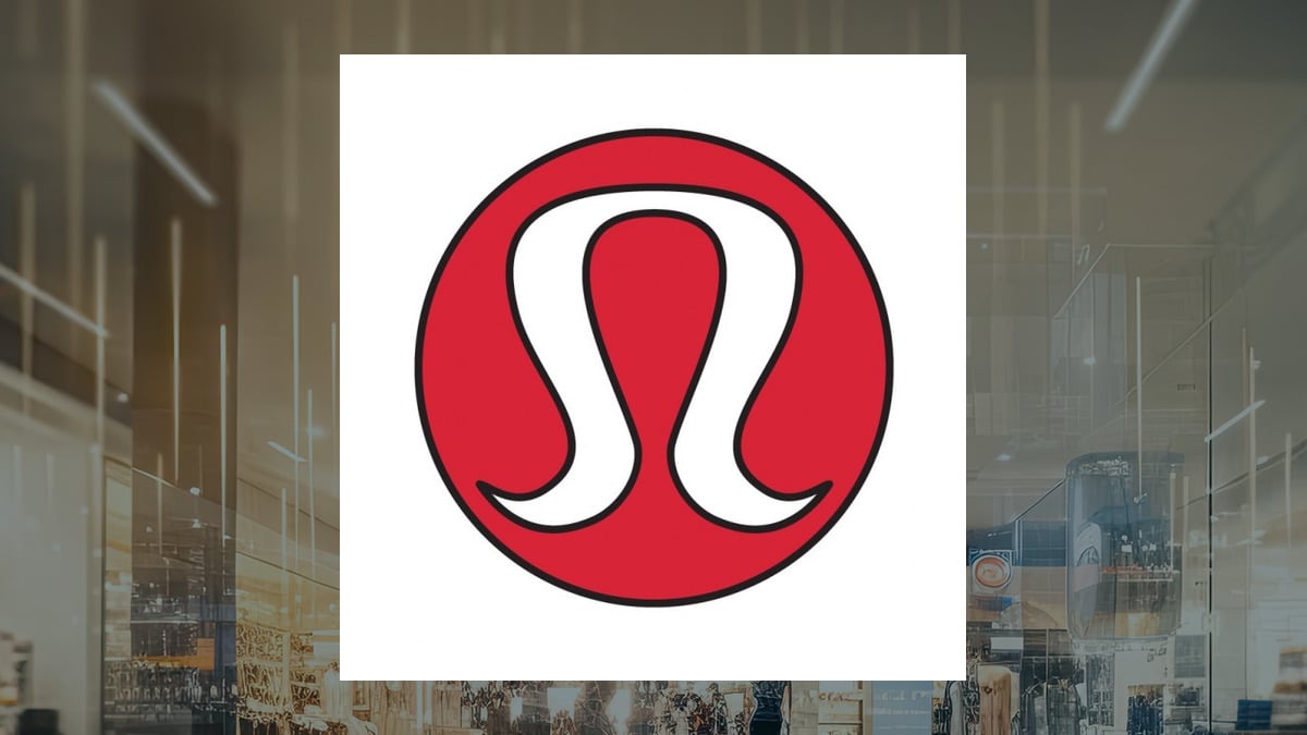 Lululemon Athletica logo with Consumer Discretionary background