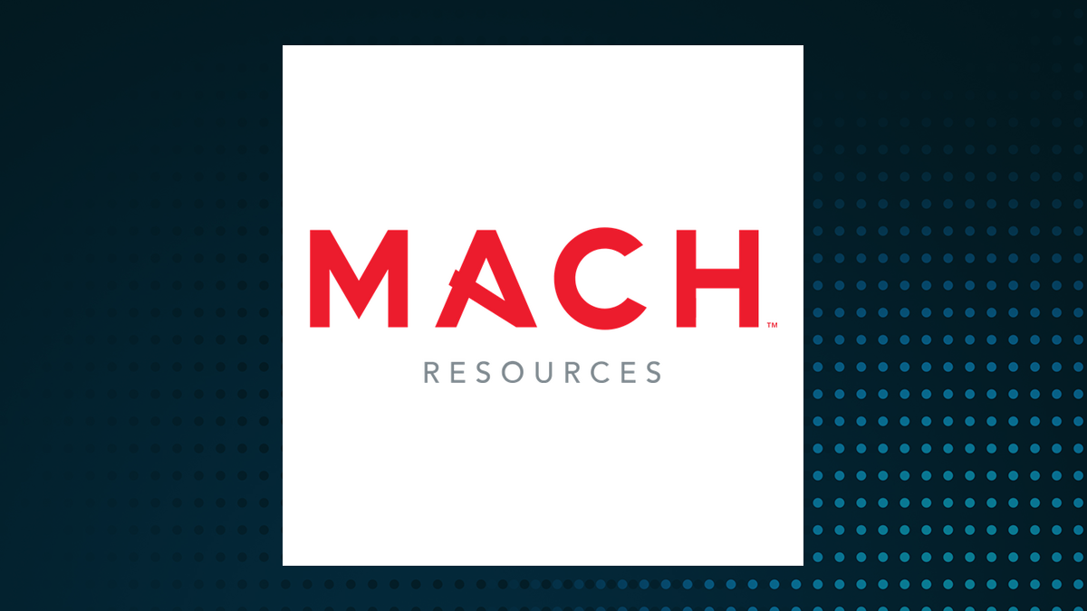 Mach Natural Resources logo with Oils/Energy background