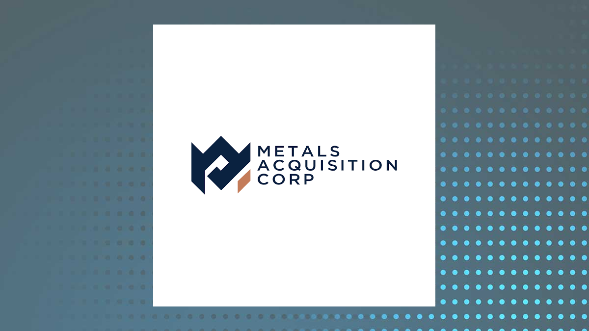 Metals Acquisition logo with Basic Materials background