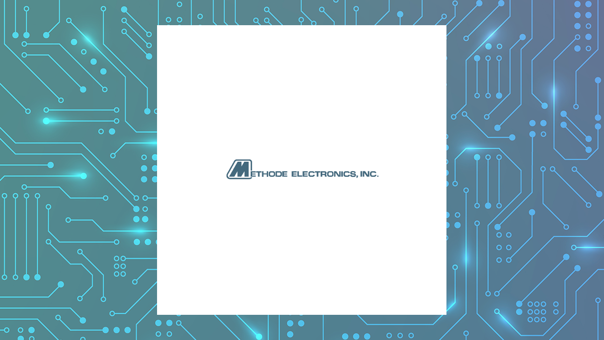 Methode Electronics logo with Computer and Technology background
