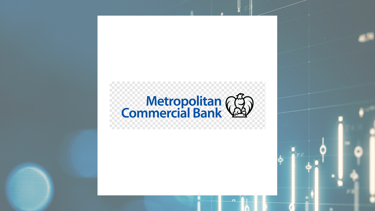 Metropolitan Bank logo with Financial Services background