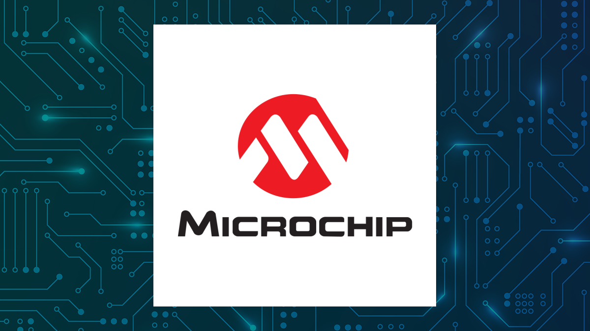 Microchip Technology logo with Computer and Technology background