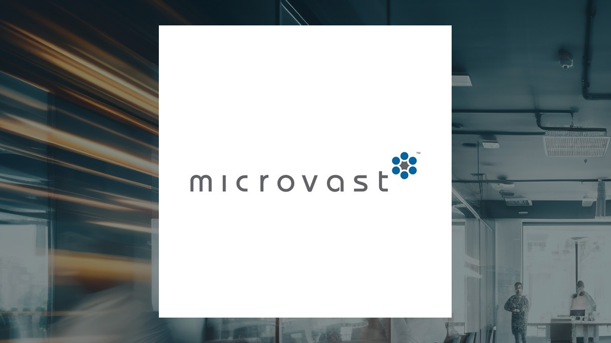Microvast logo with Business Services background
