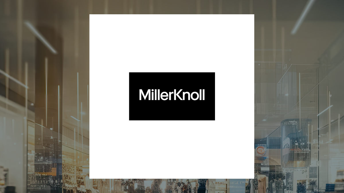 MillerKnoll logo with Consumer Discretionary background