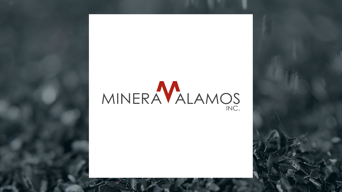 Minera Alamos logo with Basic Materials background