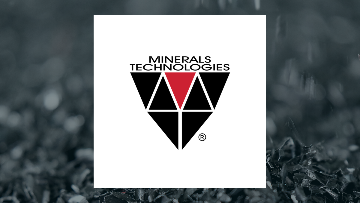 Minerals Technologies logo with Basic Materials background