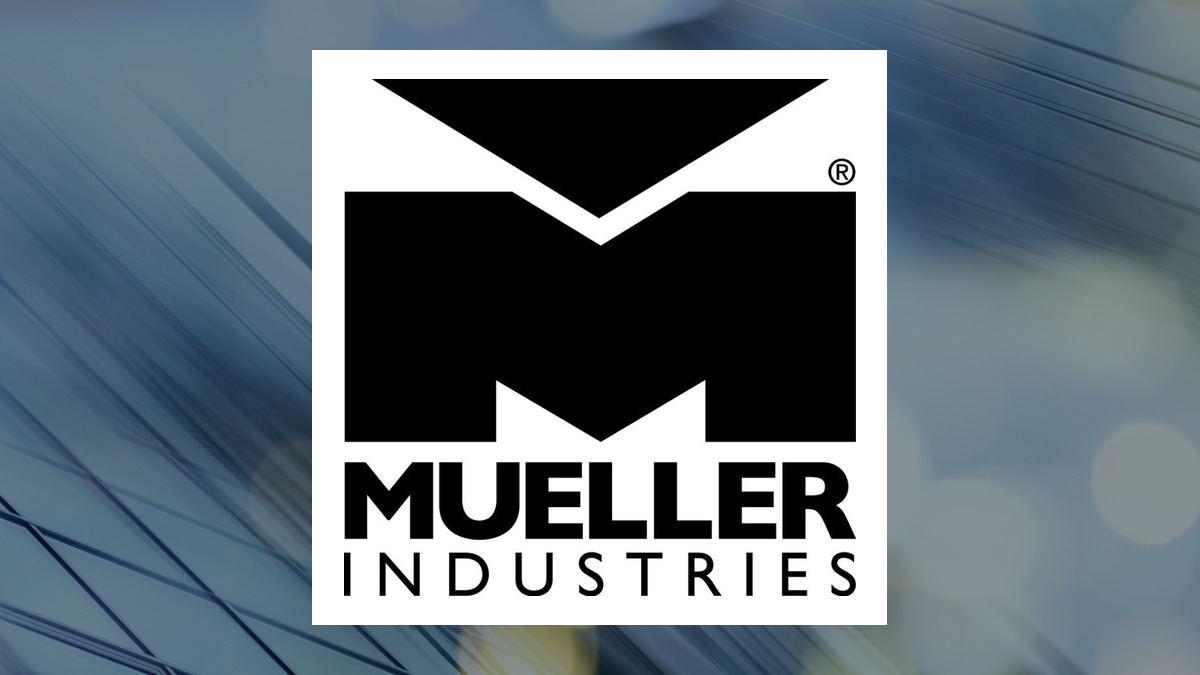 Mueller Industries logo with Industrial Products background