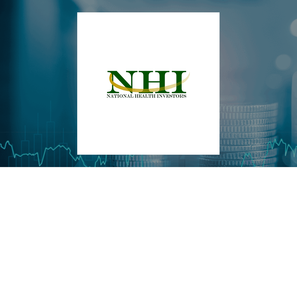 National Health Investors logo with Finance background