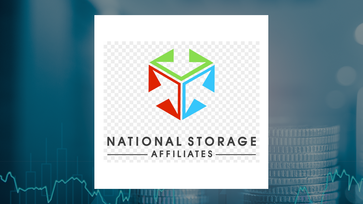 National Storage Affiliates Trust logo with Finance background