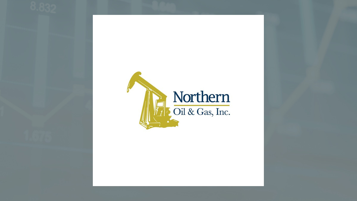 Northern Oil and Gas logo with Oils/Energy background