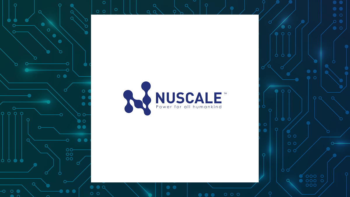 NuScale Power logo with Computer and Technology background