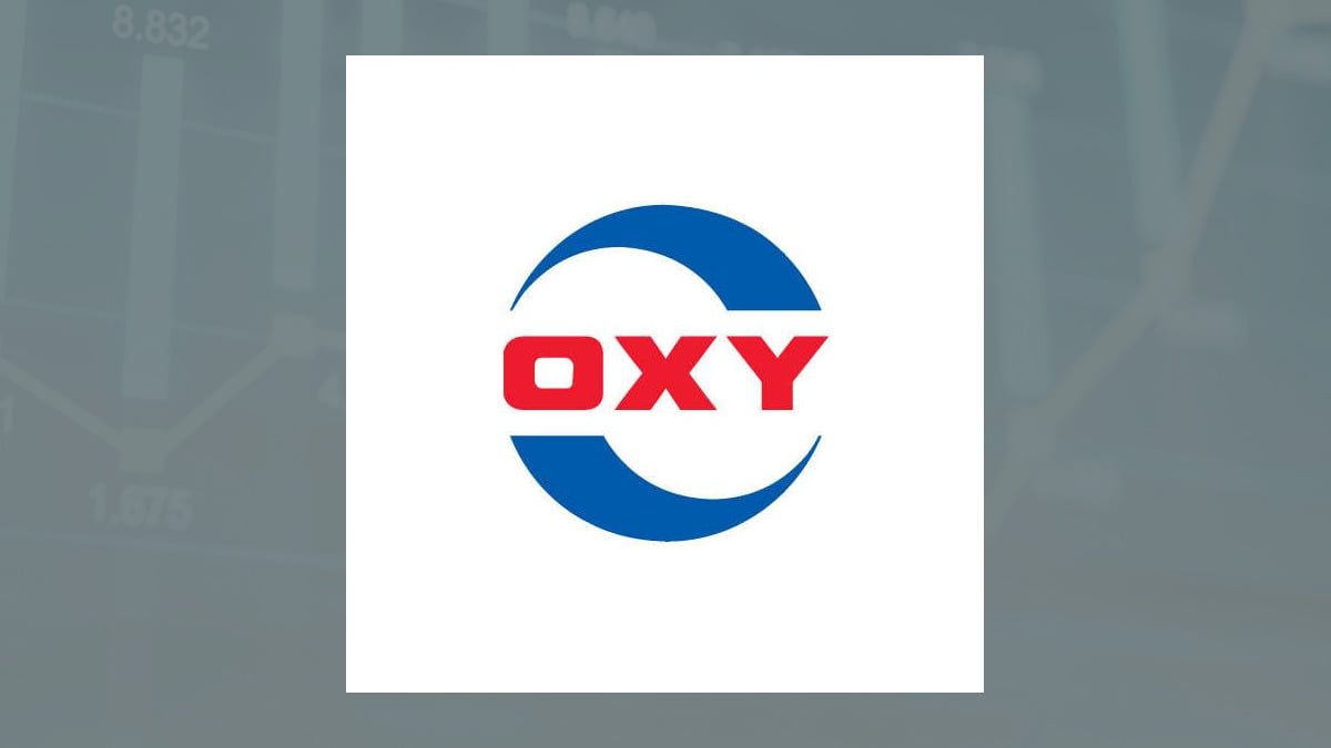 Occidental Petroleum logo with Oils/Energy background