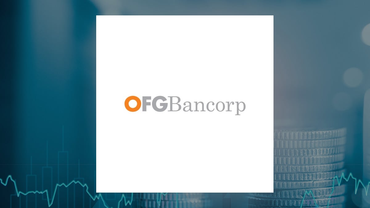 OFG Bancorp logo with Finance background