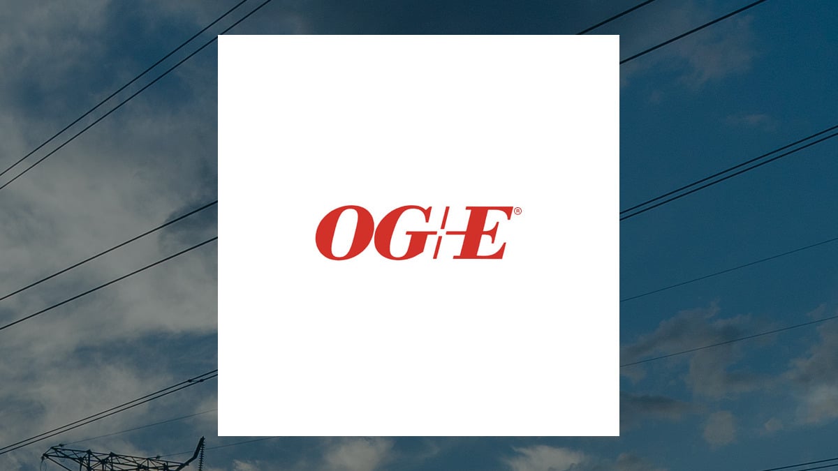 OGE Energy logo with Utilities background