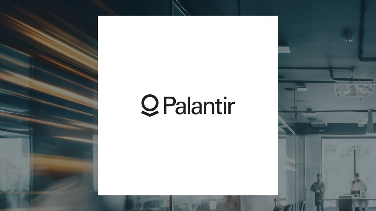 Palantir Technologies logo with Business Services background