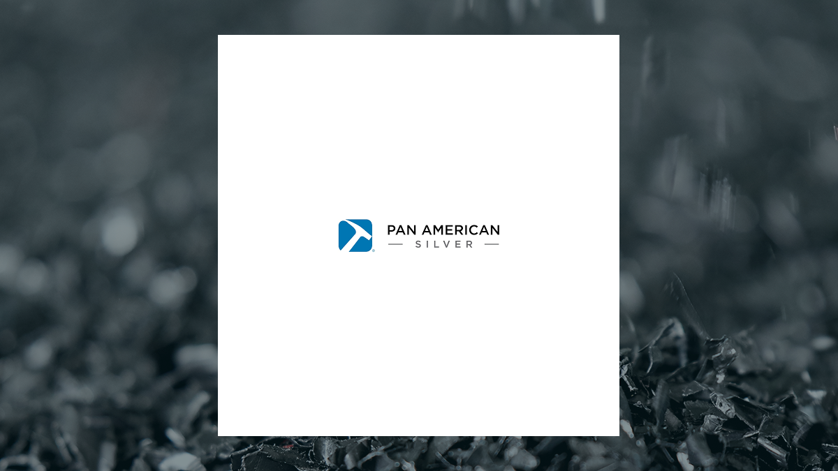Pan American Silver logo with Basic Materials background
