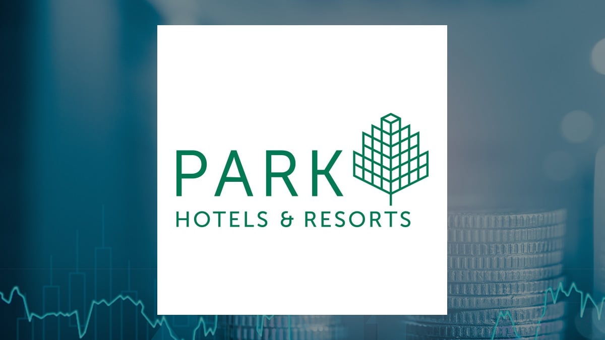 Park Hotels & Resorts logo with Finance background