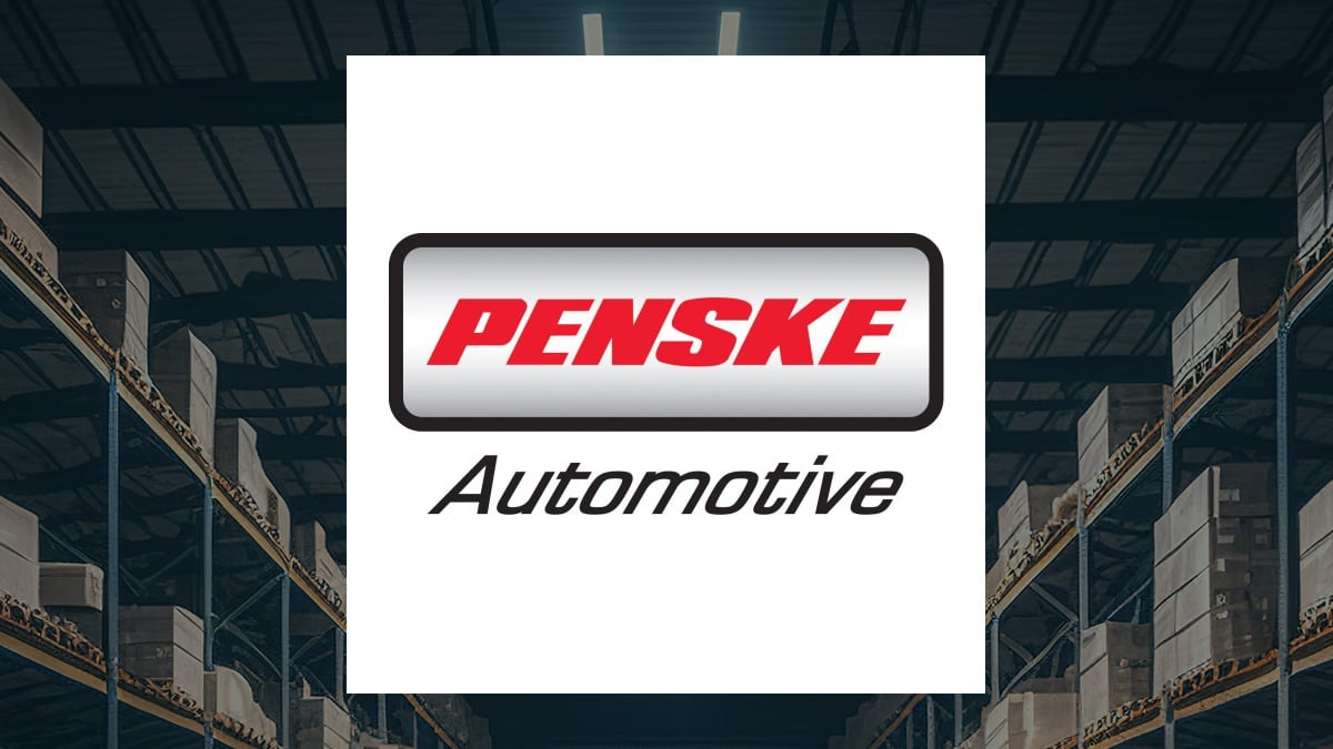 Penske Automotive Group logo with Retail/Wholesale background